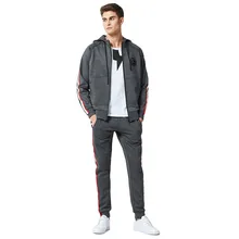 2021 Spring And Autumn Sports Suit Men's New Large Casual Sweater Set Tide Brand Thin Sweater Two-piece Set