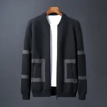 Thoshine Brand Spring Autumn Men Sweatercoats Patchwork Slim Fit Male Knitted Jackets Cardigan Outerwear Sweater coat Knitwear