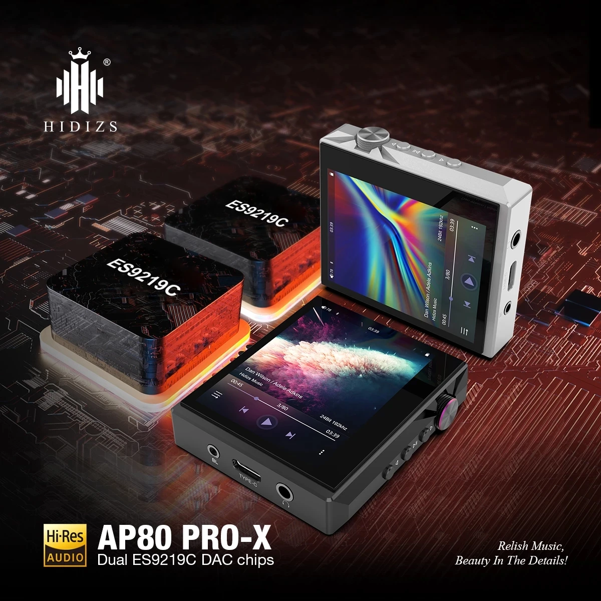 Hidizs AP80 PRO-X MP3 MP4 Player Portable Balanced Lossless MQA Music Bluetooth Player FLAC LDAC USB DAC DSD64/128 DAP