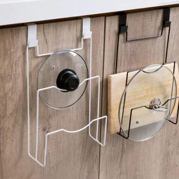 

Iron Art Kitchen Dish Pot Lid Drying Storage Rack Multipurpose Drainer Dryer Tray Tableware Pan Lid Holder Kitchen Organizer