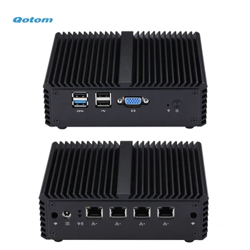 

Qotom Q190G4N Mini PC J1900 Quad Core 2.0 GHz VGA 4x Intel Gigabit LAN Ports to Build Router Firewall for Home Office Use