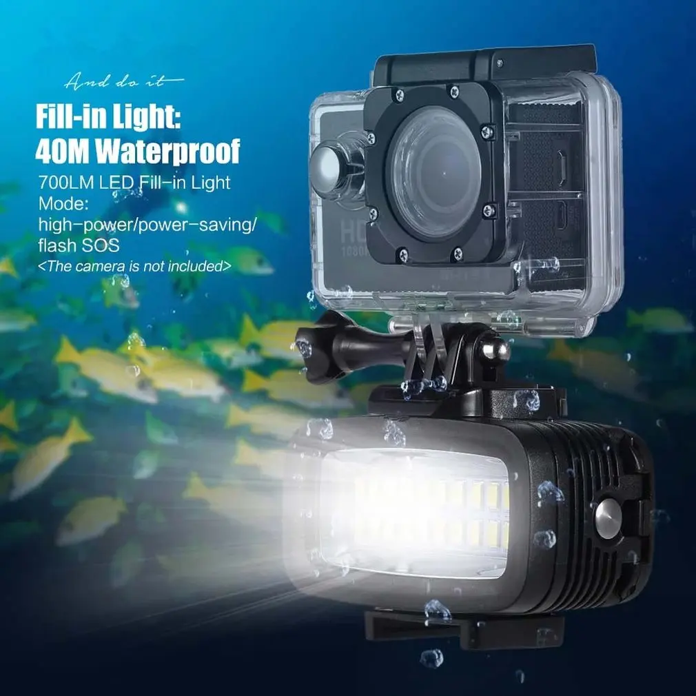Sl-101 Дайвинг заполняющий свет для спортивной камеры Gopro водонепроницаемый светодиодный осветительный прибор для сьемок 40 м Дайвинг свет