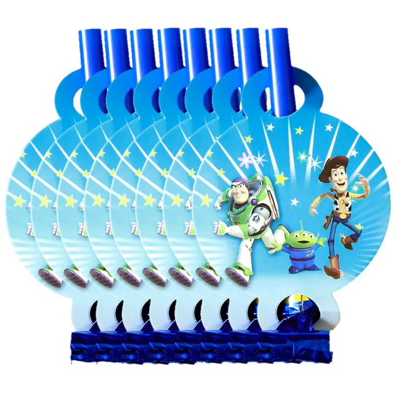 blown 6pcs История игрушек мультфильма одноразовые бумажные салфетки баннер скатерть стакан с соломинкой тарелки детский душ День Рождения украшения принадлежности - Цвет: blown 6pcs