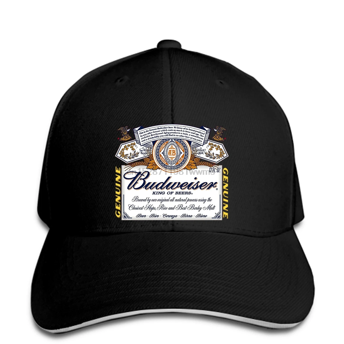 Budweiser Beer Can Logo Classic Alcohol Lager Men Baseball cap 2 Styles snapback hat Peaked | Аксессуары для одежды