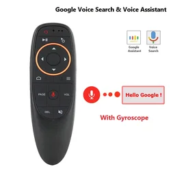 Télécommande à commande vocale G10S, 2.4G, sans fil, Gyroscope d'apprentissage IR, pour Android tv box HK1 H96 Max X96 mini 