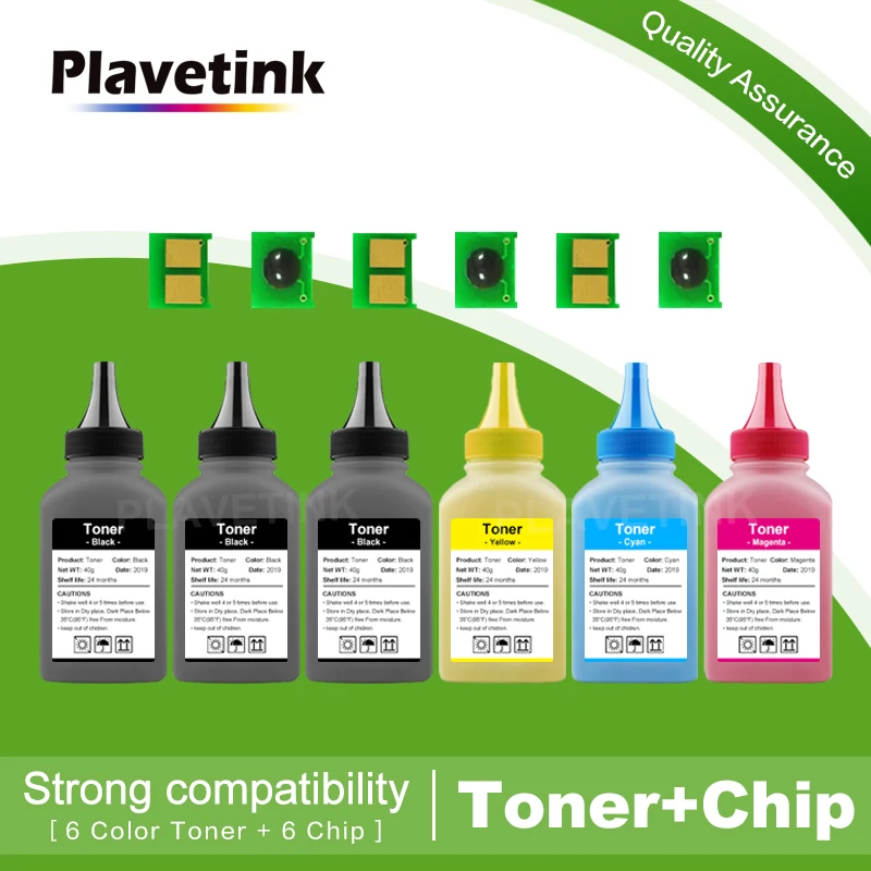 

PLAVETINK 6 Color toner Powder 6chip CF350A CF350 toner cartridge for HP Color LaserJet Pro MFP M176n MFP M177fw Laser printer