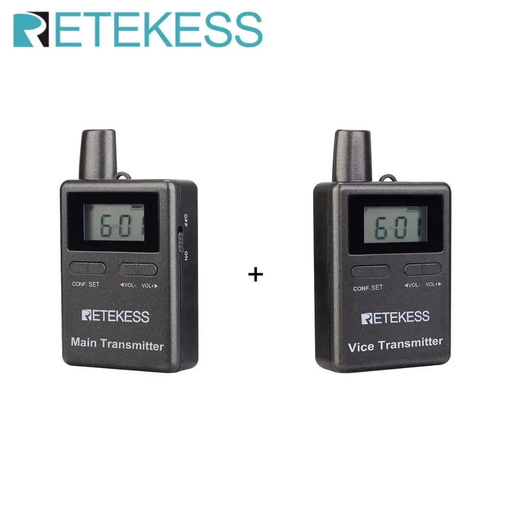 Retekess 2 шт. TT105 2,4 ГГц беспроводной передатчик гид система путешествия в музее посещение конференции синхронный перевод