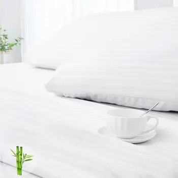 

1800TC Bamboo Blend Flat Fitted Sheet Set Soft Hypoallergenic 4 PCS Bed Sheet Set With Pillowcase Single/Double/Queen/King Size