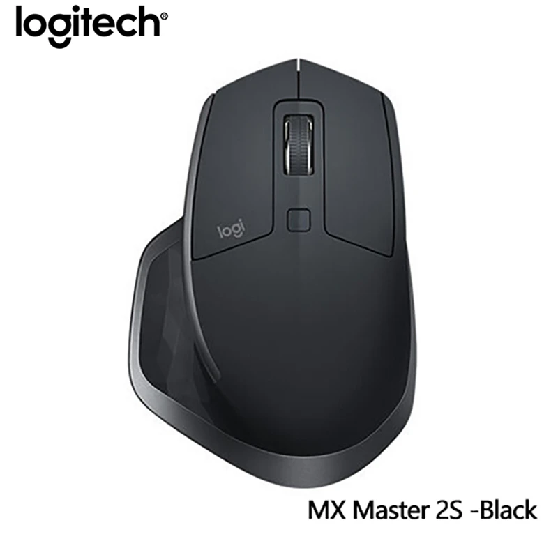 Беспроводная bluetooth мышь lotech MX Master2S для офиса и дома с двойным подключением 4000 dpi многофункциональная эргономичная компьютерная мышь - Цвет: Черный