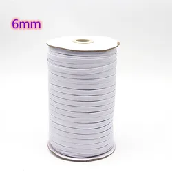 100 Yards Colorful Elastic Ribbon (White 6mm 100y)