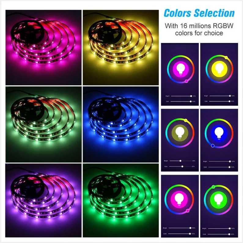 TUYA Zigbee LED Light String Controller Smart 5V 12V 24V RGBW RGBWW RGB+CCT RGB Dimmer Controller Alexa Echo Plus Voice Control