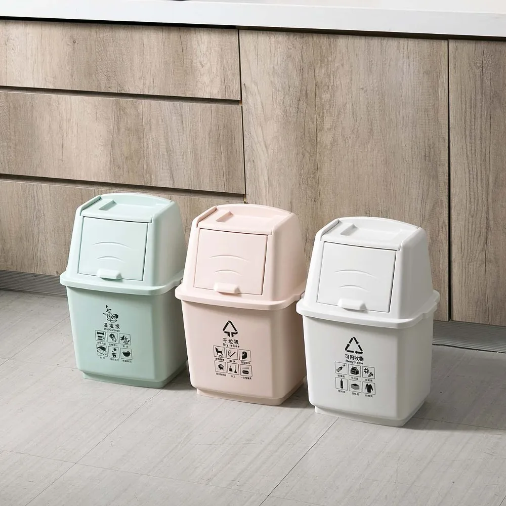 1PC Clamshell Classification Trash Can Creative Living Room Small Wastebasket Home Kitchen Waste Storage Bucket