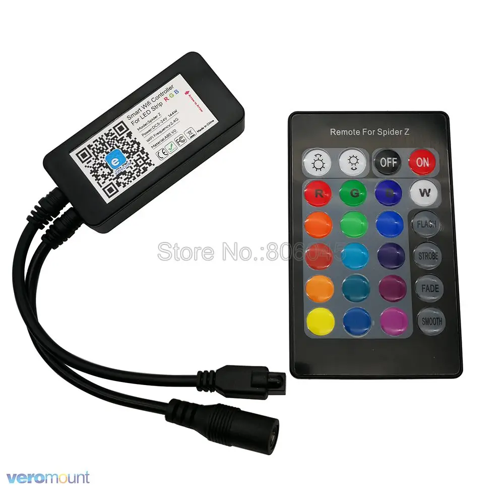Spider Z Smart Wifi RGB led контроллер 24Key ИК пульт дистанционного управления DC5V 12 в 24 В поддержка Alexa TMALL GENIE Google Home EWELINK приложение