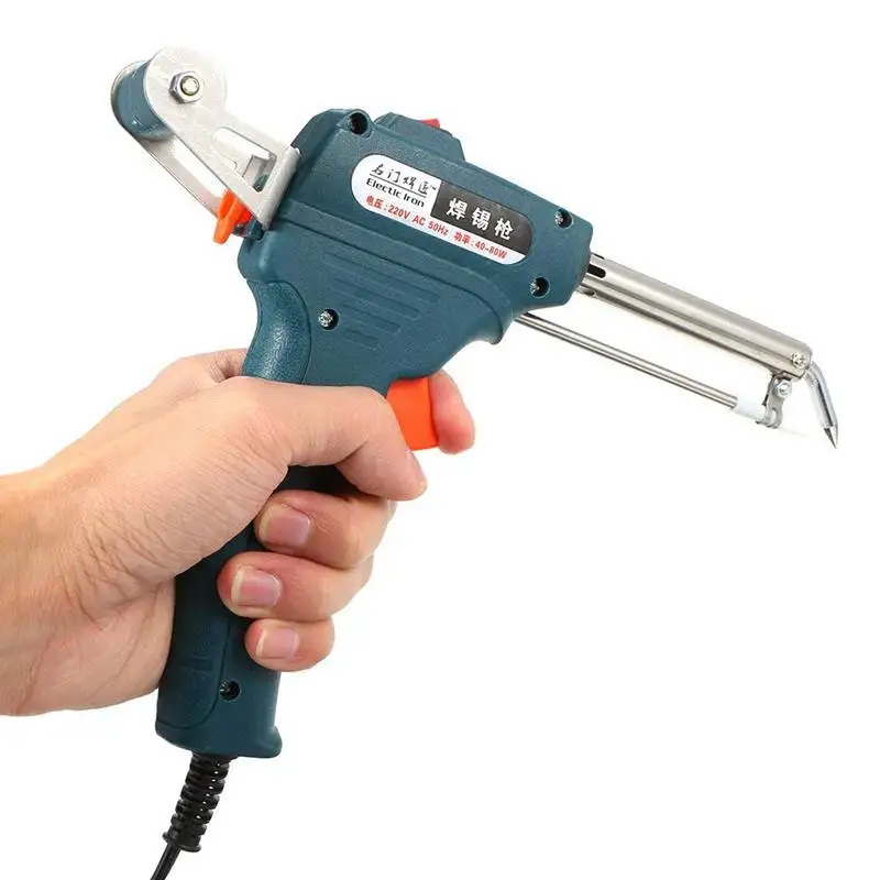 US Plug 110V 60W Auto Welding Automatic Feed Soldering Gun Electric Temperature Tool Adjustable Solder Tool Kit Fast Heating