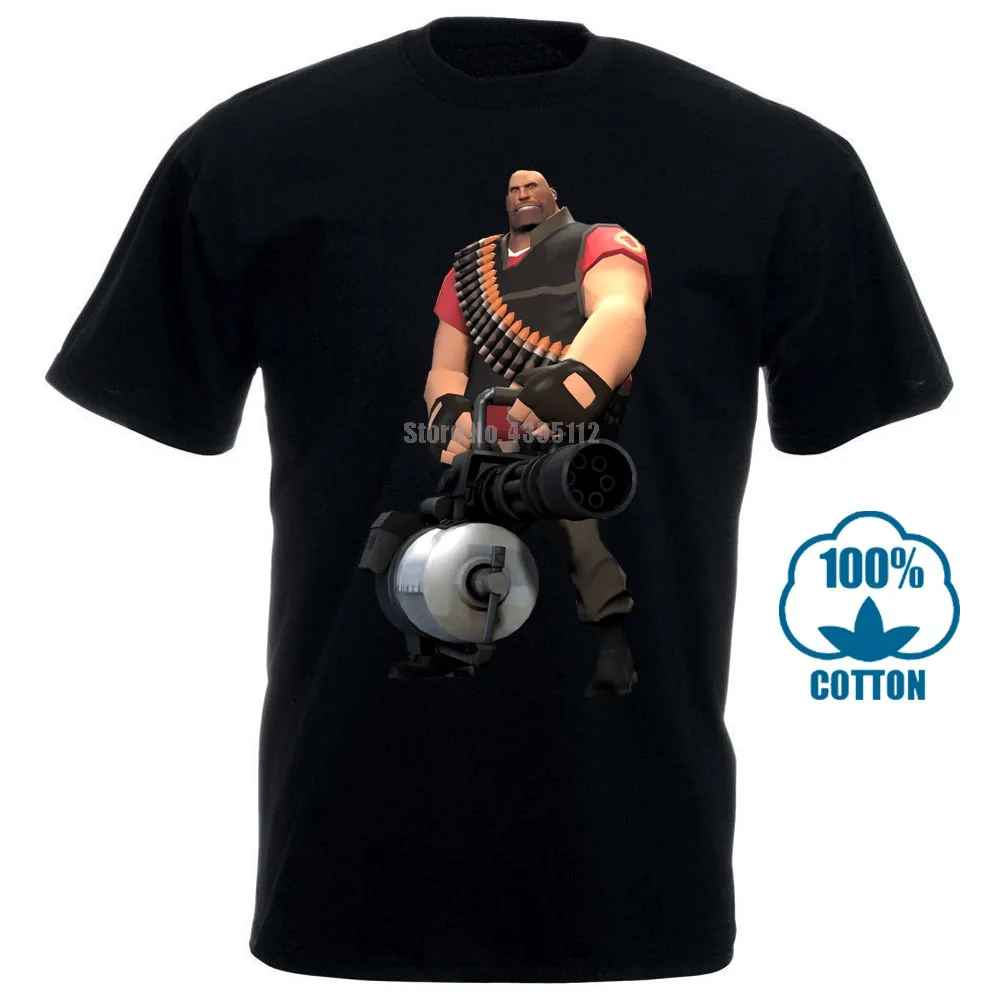 Angry Heavy от Team Fortress 2 футболка новая уличная Мужская хлопковая на заказ 011197 | одежда