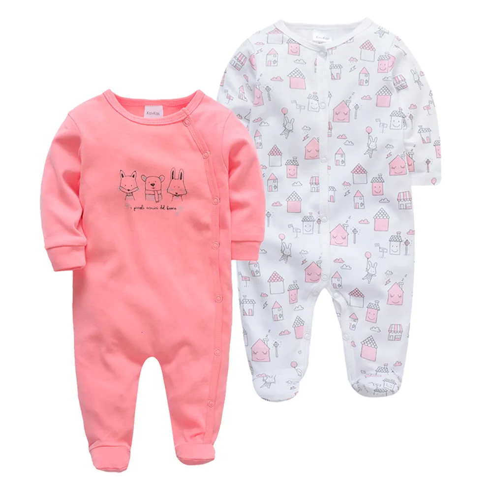 2 Комплект из 2 предметов; комбинезон из чистого хлопка для малышей; Roupa Bebes; комбинезон для новорожденных; пижама с длинными рукавами для детей от 0 до 12 месяцев; комбинезоны; аксессуары; одежда для детей - Цвет: 2