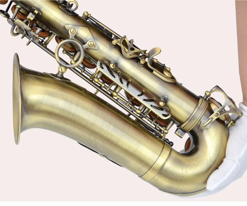 LAIIMAN Alto Saxophone Brass Body Antique Copper Surface E Flat Abalone sax With Mouthpiece Customizable Logo Musical Instrument