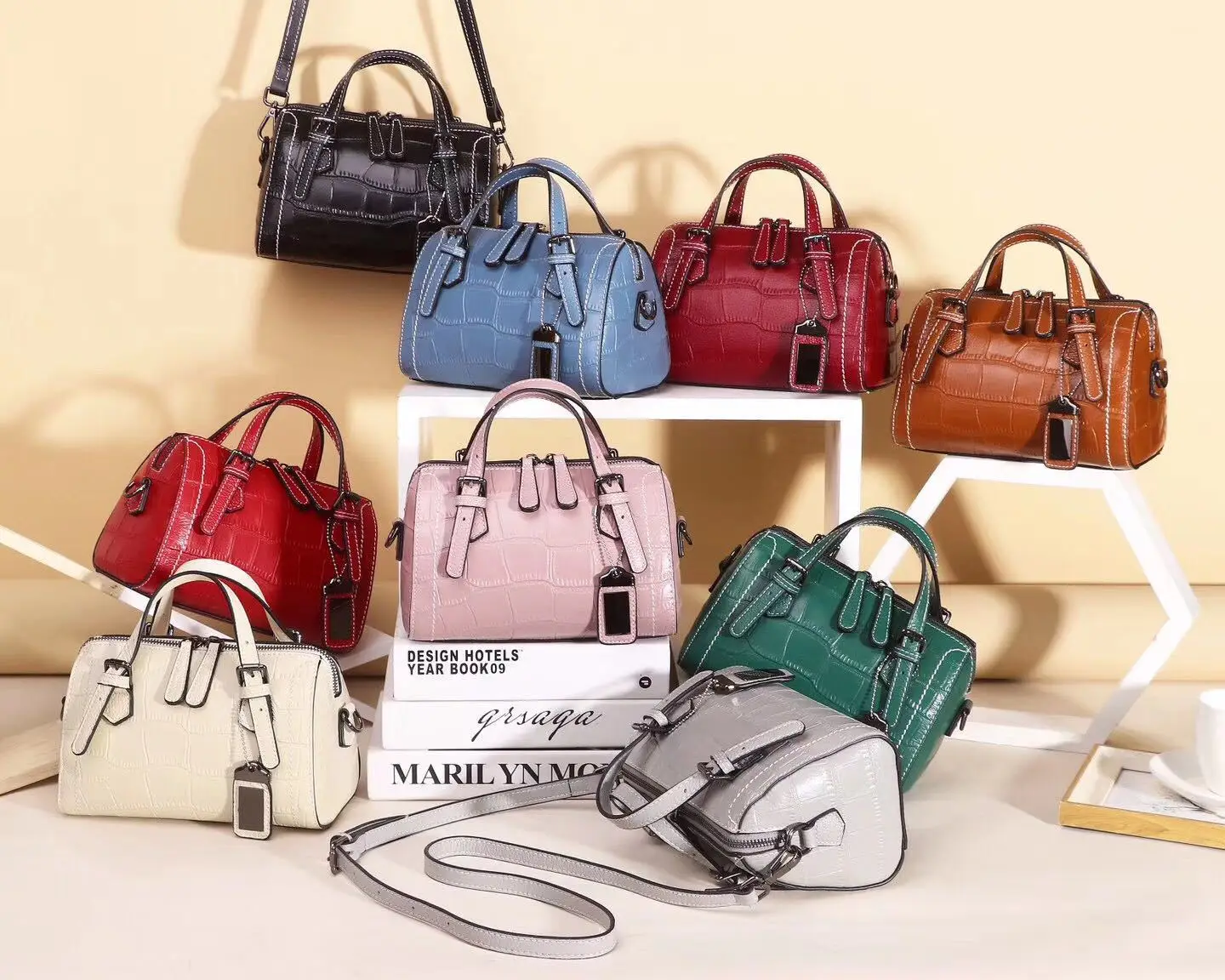 

2019 Bag Woman Genuine Leather Single Shoulder Package Leisure Time Messenger Handbag Capacity Crocodile