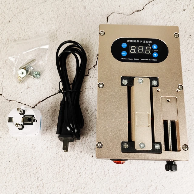 Temperature controller with plug and mating connector for heat plates