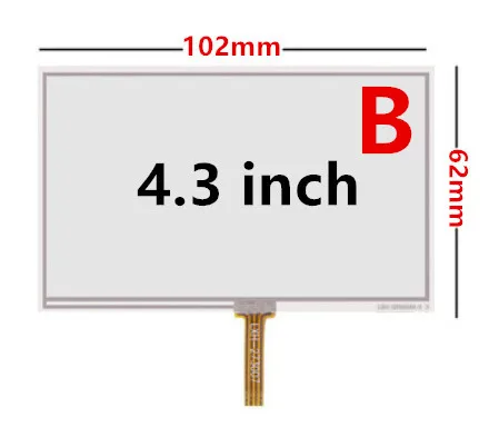 Painel de Vidro Touch Screen Digitalizador de Resistência Universal 4.3 Unidades para Navegação Gps Mp3 Peças de Reposição Painéis e LCDs p/ tablet - Imagem 5