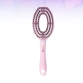 

1pc Hairdressing Plastic Scalp Massage Comb Mane Comb Healthy Care Scalp Massage Antistatic Hairbrush for Women (Pink)