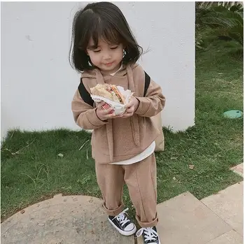 

Children's wear girls sportswear suit 2019 autumn children's wear shirt + pants 2 pieces girls sports suit baby wear