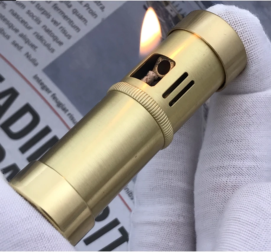 

XGQ 7.5cm kerosene 60g brass push-type windproof lighter