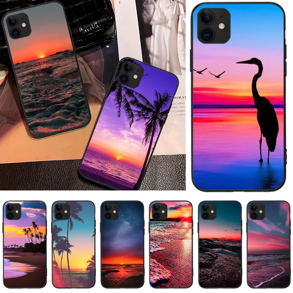 

Viviana Sunset scenery Newly Arrived Black Cell Phone Case For iPhone 5C 6 6S 7 8 plus X XS XR XS MAX 11 11 pro 11 Pro Max
