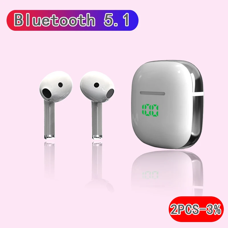 Беспроводные наушники bluetooth BT 5 1 миниатюрные вкладыши с зарядным боксом