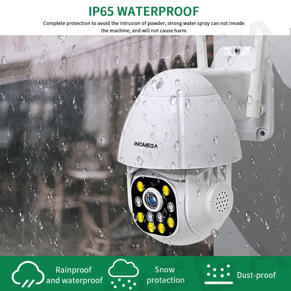

INQMEGA 1.5 Inch Cloud Auto-Tracking Camera Wireless Camera 4X 1080P PTZ Speed Dome Wifi Camera Outdoor 2MP Surveillance IP Cam