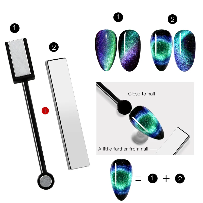 Nail Vision 9D Хамелеон Гель лак для ногтей с эффектом кошачий глаз Магнитный погружной
