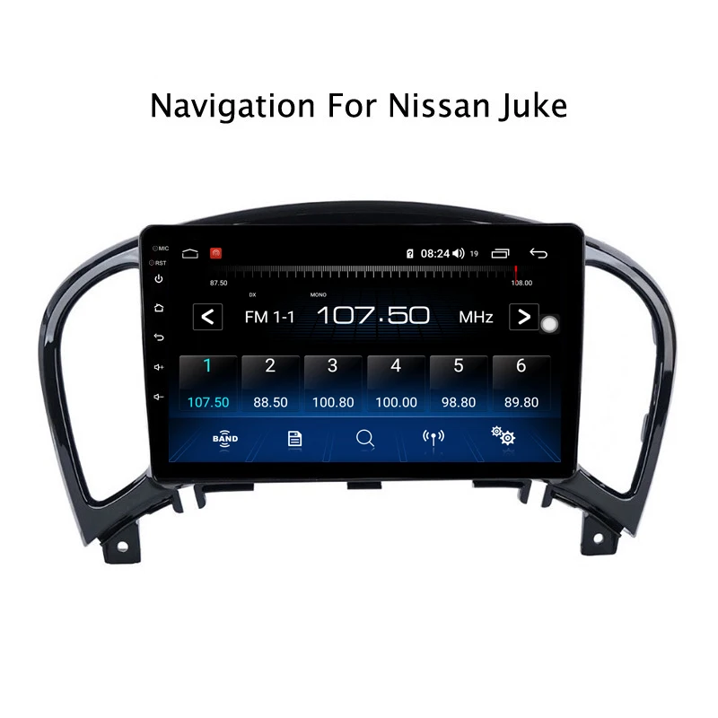 Clearance Ectwodvd 9inch Andriod 8.1 Car DVD GPS For Nissan Juke 2004-2016 4G RAM 64G ROM CarPlay DSP 4G LTE with WIFI 9