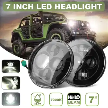 

7Inch Motorcycle Headlight Round H4 H13 LED Head Lamp for Honda for Kawasaki for Suzuki for Yamaha For Harley 12V-30V 4 LED bulb