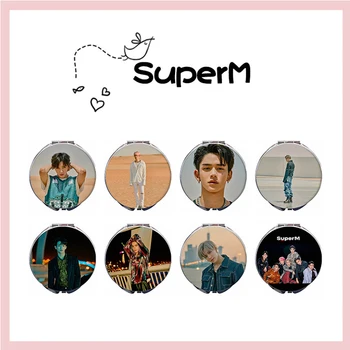 

Kpop SuperM First Mini Album <Jopping> Makeup Mirror TAEYONG MARK LUCAS BAEKHYUN TEN TAEMIN KAI Mini Mirror Fans Collection Gift