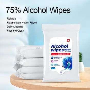 

1/5/10 Disinfection Portable Alcohol Swab Pad Wipes Disinfectant Cleaner Cleaning Fungicide (wet Wipes Texture Random)