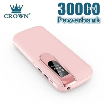 太陽光発電銀行30000mah 2 usb外部バッテリーledポータブルpowerbank携帯電話ソーラーの充電器電話