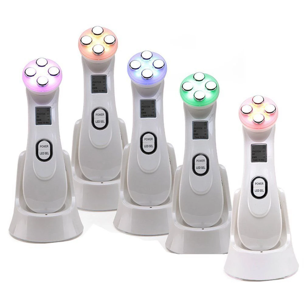 

5in1 RF&EMS Radio Mesotherapy Electroporation Face Beauty Pen Radio Frequency LED Photon Face Skin Rejuvenation Remover Wrinkle