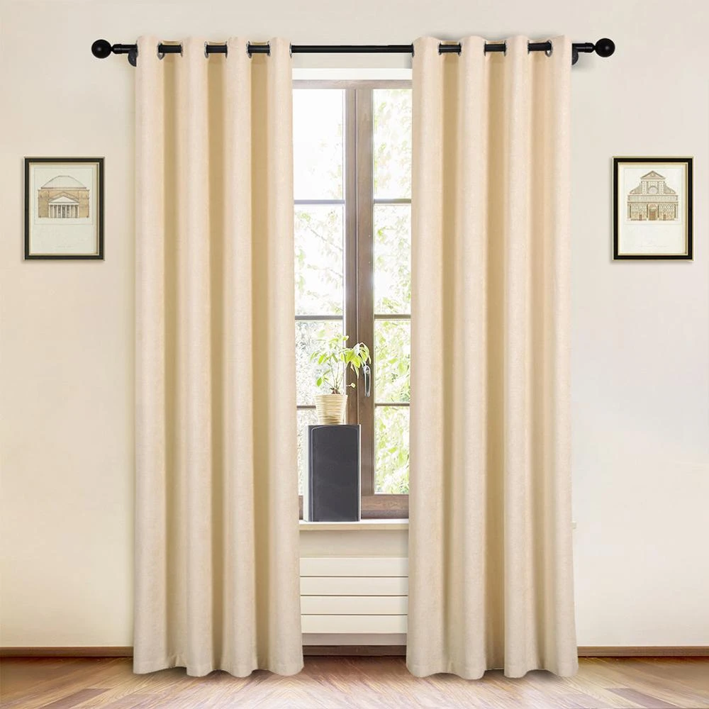 beige curtains