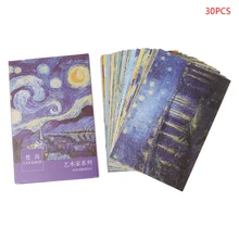 30 листов картины знаменитого человека ретро винтажная открытка Рождественская Подарочная открытка поздравительные открытки