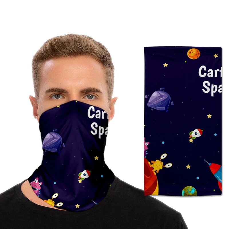 

New Fashion Planet Space Print 3d Seamless Face Masks Motorbike Headwear Magic Scarf Outdoor Cycling Fishing Ski Hiking Bandanas