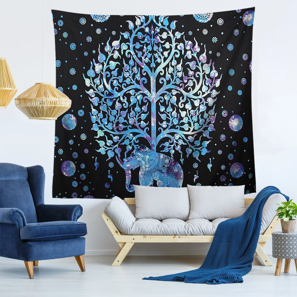 

Mandala Tapestry Boho Decor Elephant Tapestry Wall Carpet Mandala Decoration Decorative Indian 150*130cm /200*150cm TAP199
