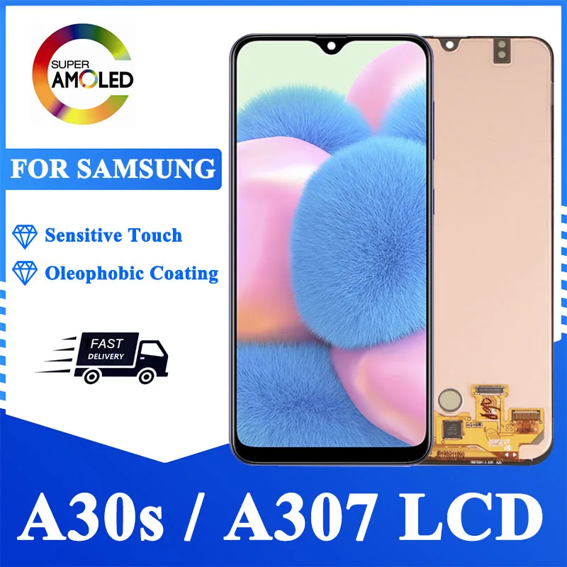 ЖК-дисплей 6 4 ''Super Amoled для Samsung A30S A307 A307F A307FN A307G A307GN с сенсорным экраном и