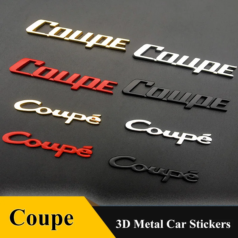 

1pcs 3D metal coupe Car Stickers Emblem Decal Door Window Body Badge car styling For Hover H6 M3 H5 H2 AUDI BMW Benz VW Toyota