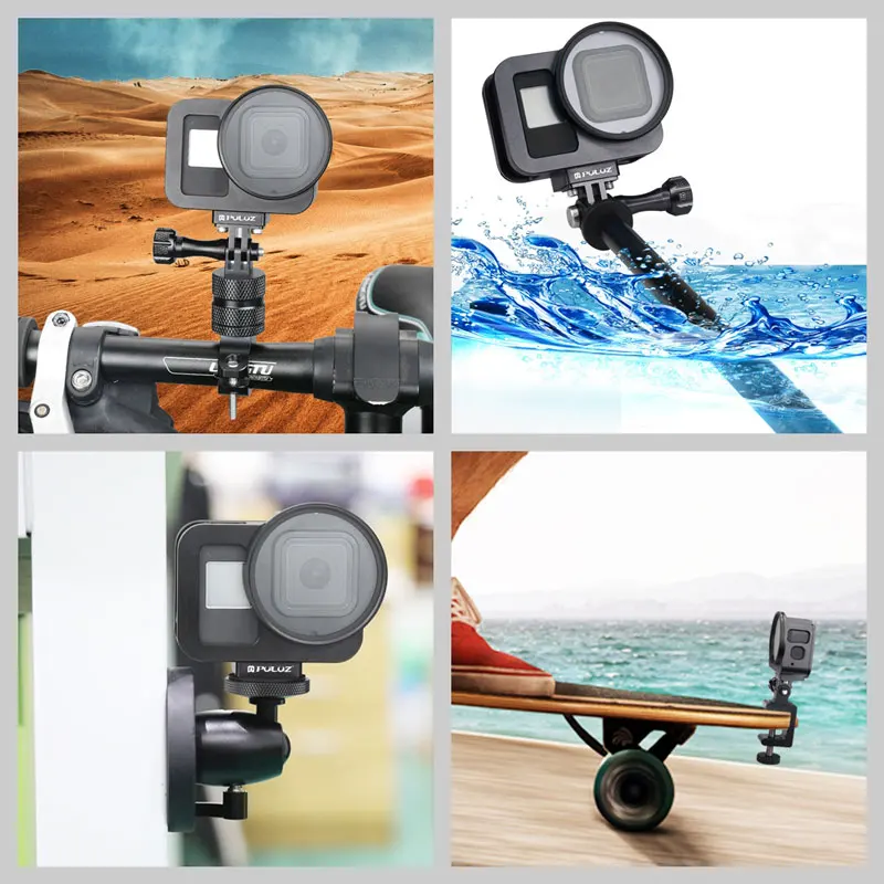 GoPro 8 металлический чехол Vlog Cage Красочный корпус с страховой рамкой 52 мм УФ-объектив для GoPro HERO8 Black аксессуары для камеры