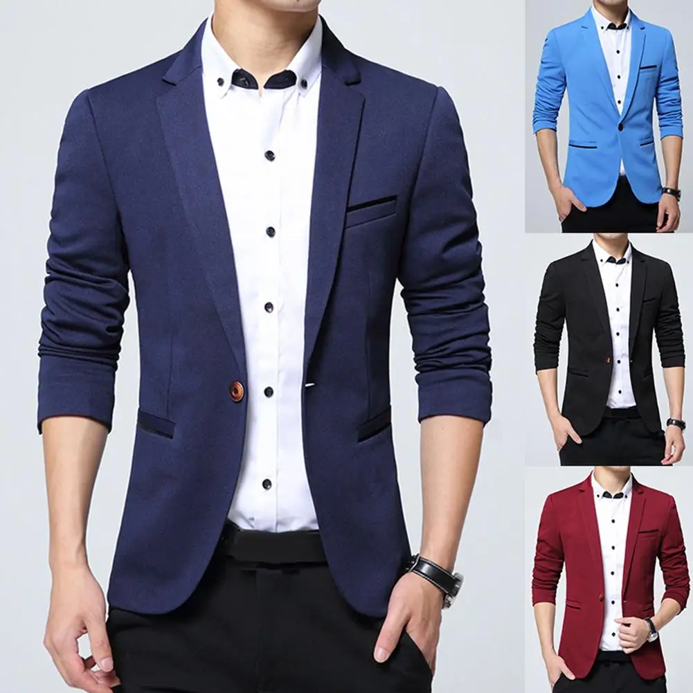 blue casual blazer