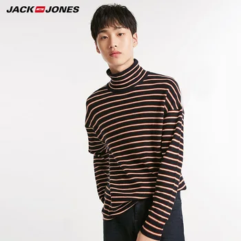 

Jack Jones winter Mens basic Style High-necked Striped Long-sleeved Knit Sweater|218424521