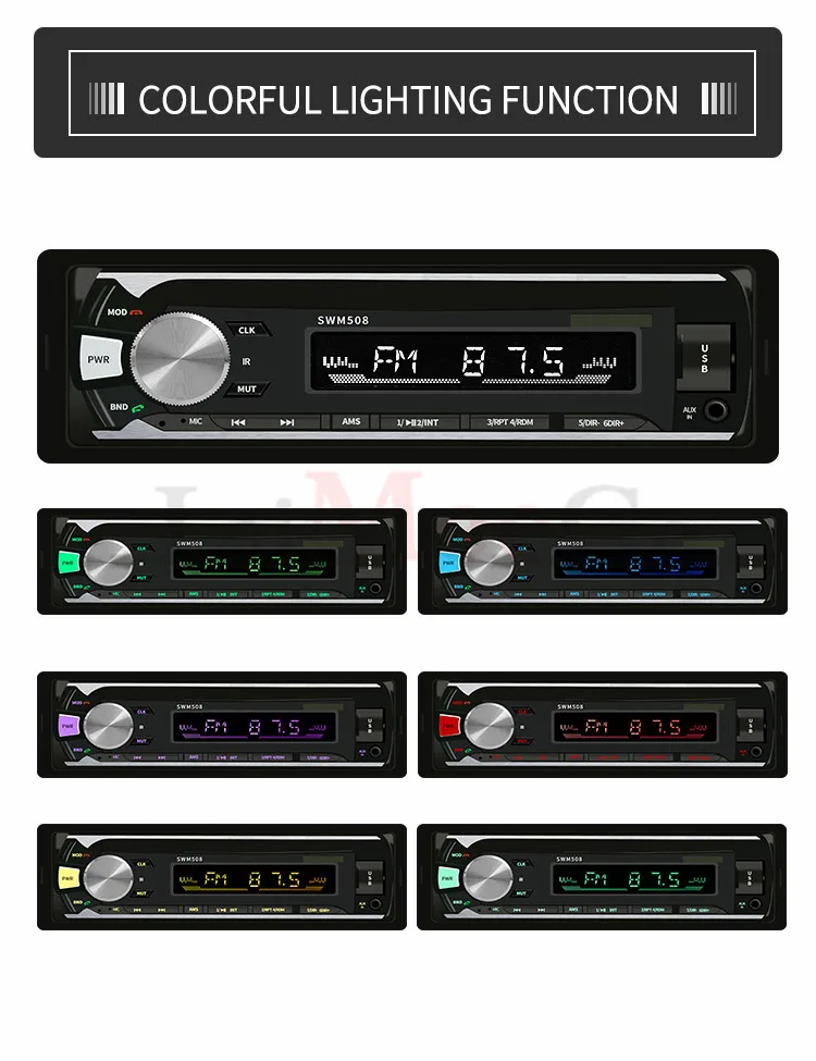 2019 One Din Car Radio Autoradio Stereo MP5 FM Bluetooth FMUSB1 Dinremote control Radio MP3 Audio Player 12V Car Audio Auto (12)