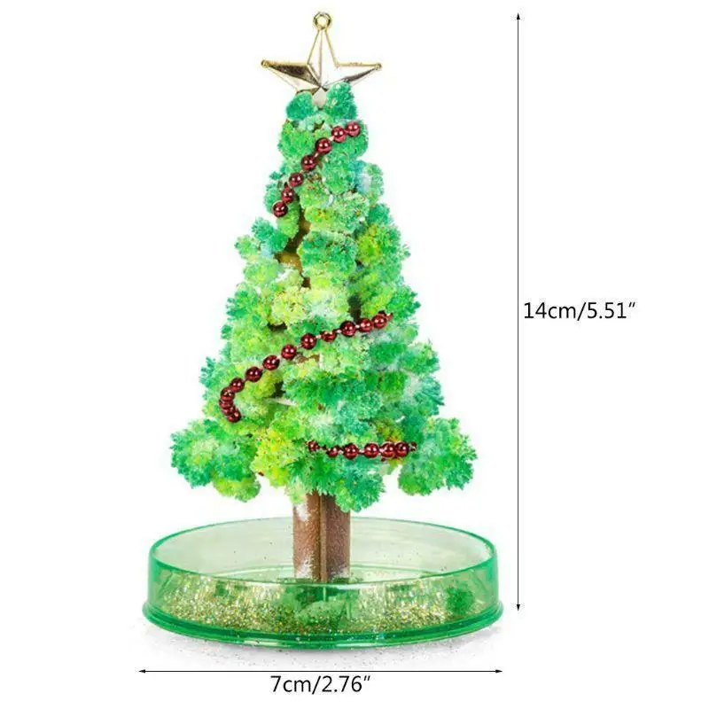 Новая волшебная Хрустальная Рождественская елка, бумажные украшения, научная игрушка, подарки, рождественские елки