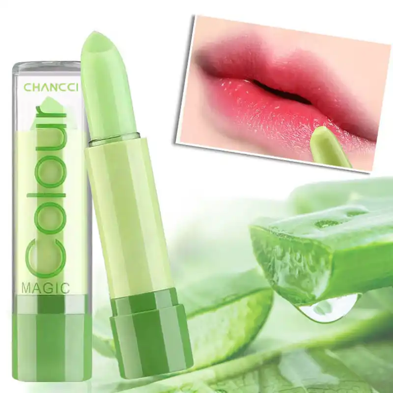 aloe lip balm moisturizing smooth fine lines brighten lip color