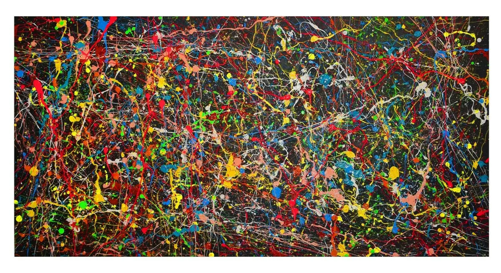 Оригинал XXL акрил Gemälde großes Bild Kunst Bunt Jackson Pollock Stil домашний декор Дешевое украшение